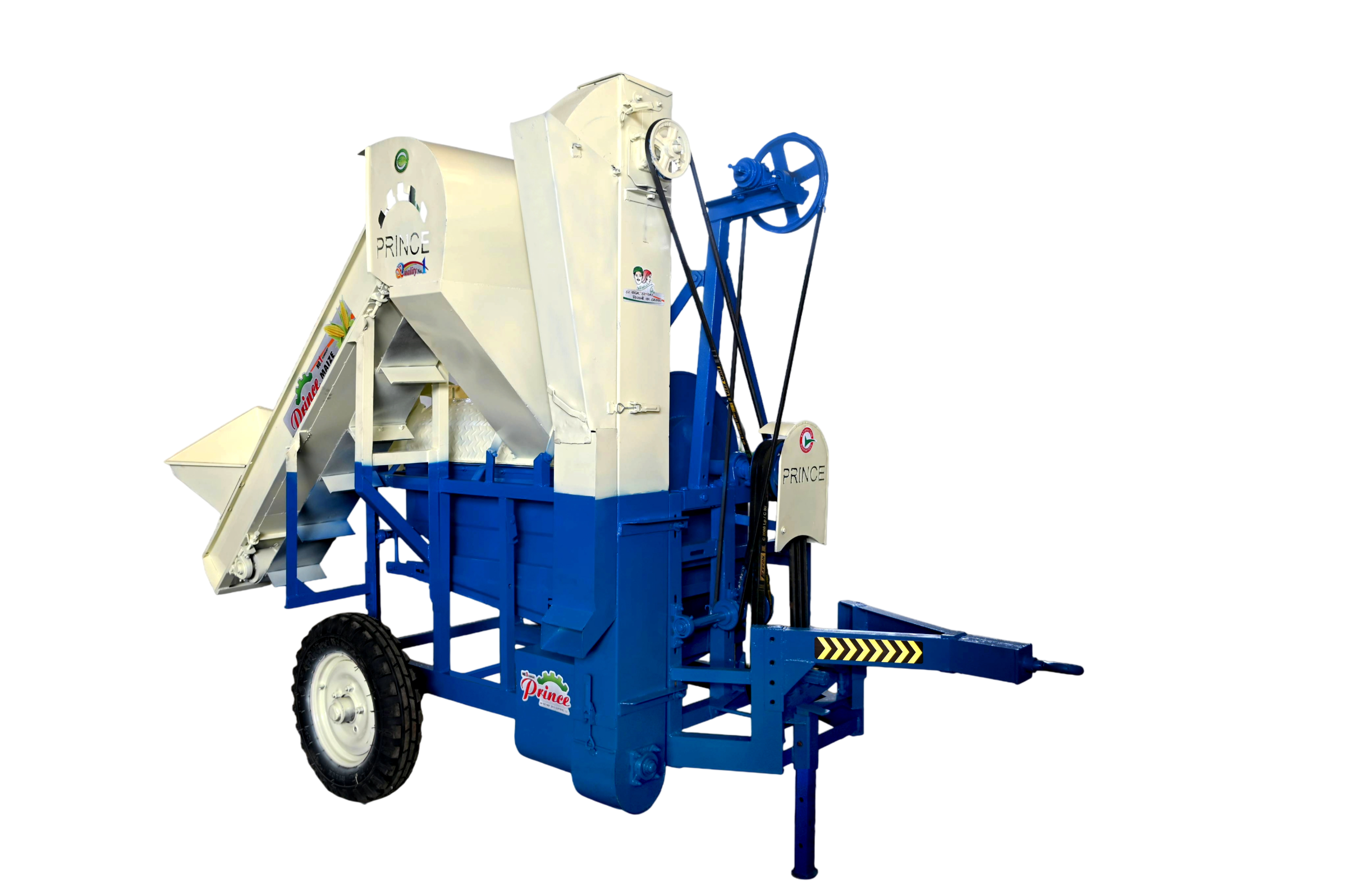 MINI MAIZE THRESHER SINGLE FAN with ELEVATOR and CONVEYOR